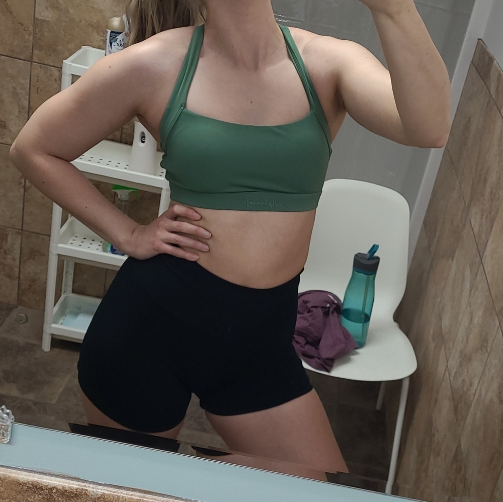 Alphate Green Sports Bra